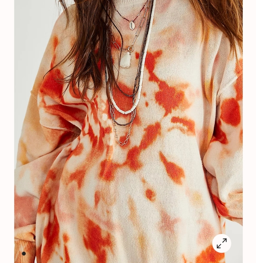 NWT Free People Cosmos Tie Dye Pullover New